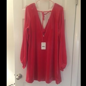 Free People Pink Velvet Dress